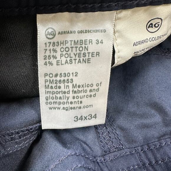 AG Adriano Goldschmied Tellis Modern Slim Mens Navy Blue 34 x 34 New With Defect - Picture 5 of 10